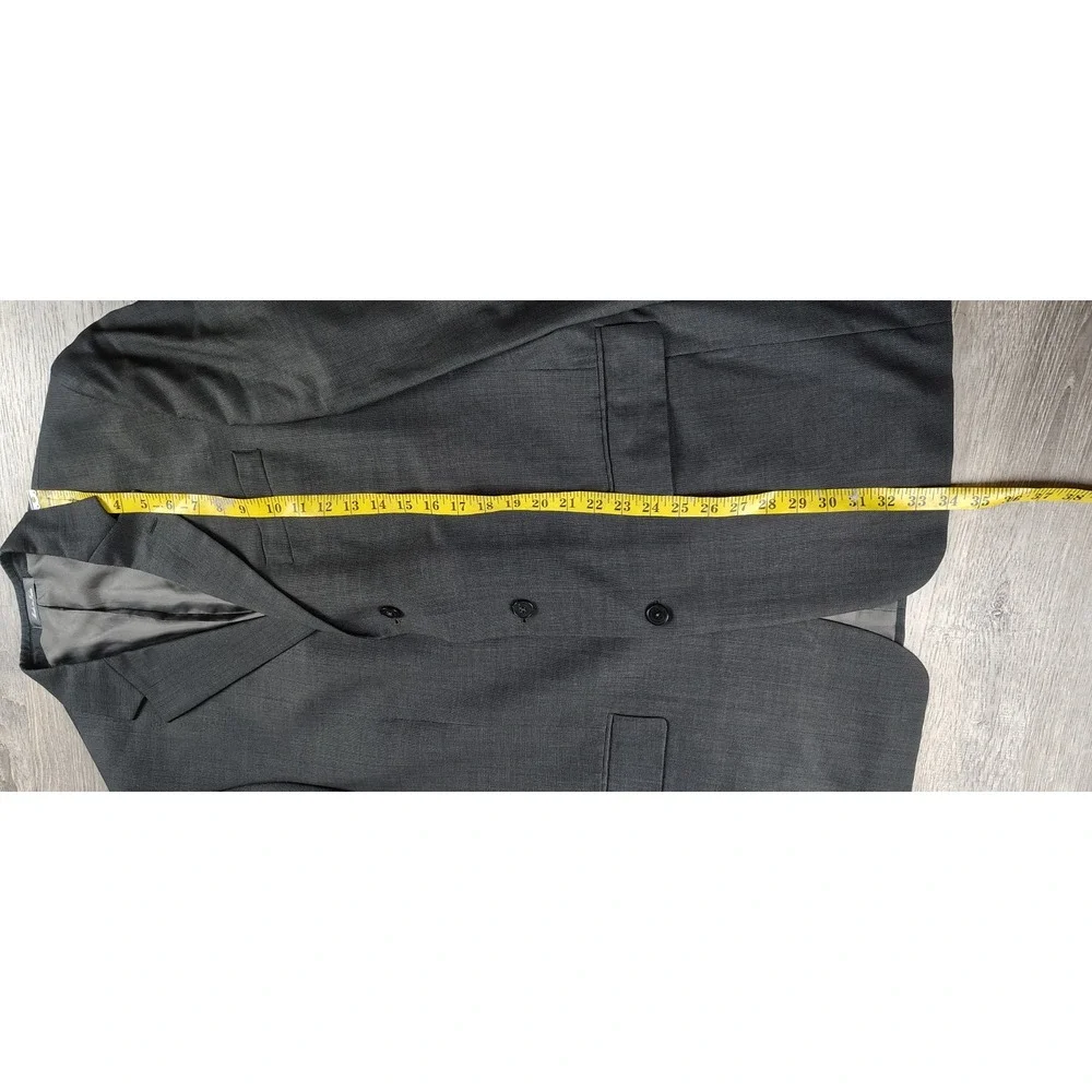 Oscar De La Renta Profile 42L W34 Wool Men's Three Button Suit‎ Jacket Gray